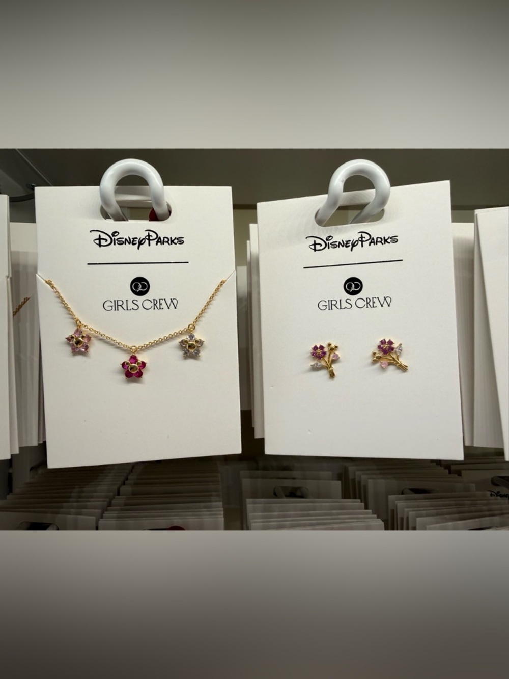 Disney Girls Crew Necklace and Earrings set